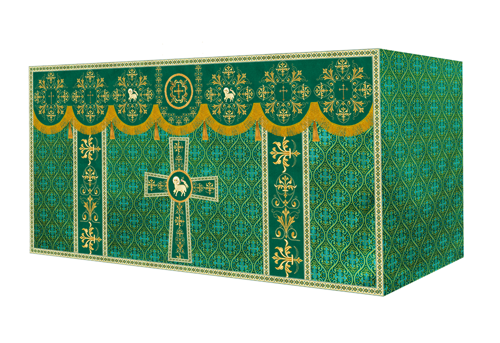 Altar Cloth with Spiritual Motif and Trims