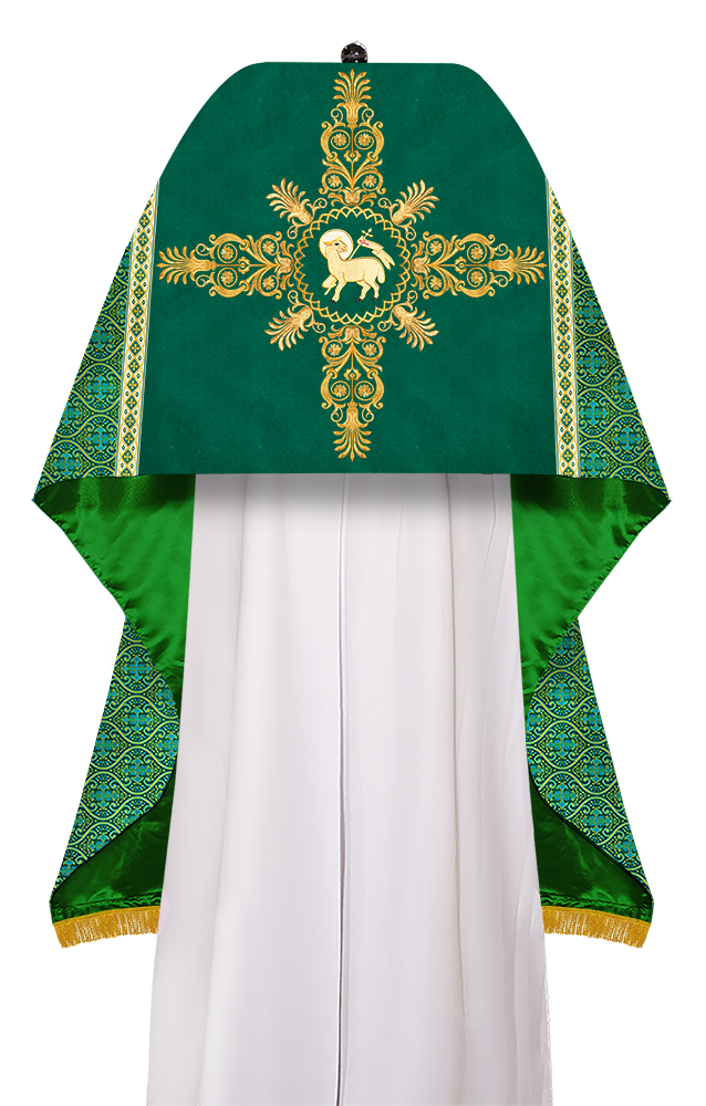 Humeral Veil Vestment with Embroidery and Spiritual Motif