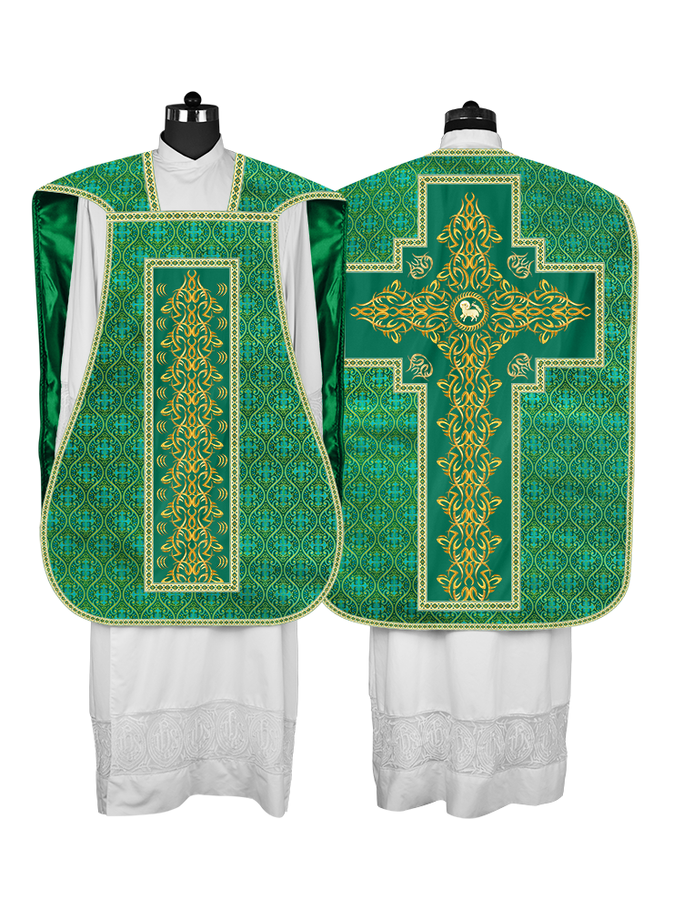 Roman Fiddleback Chasuble With Enhanced Embroidery  & trims