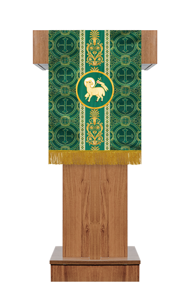 Altar Cloth with Embroidered Motif and Trims