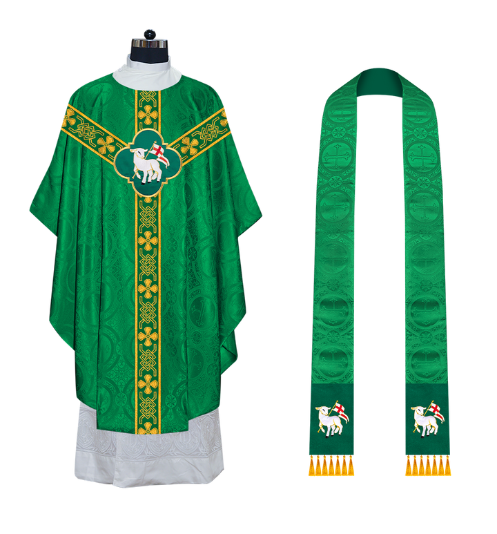 Gothic Chasuble with Motif and Trims