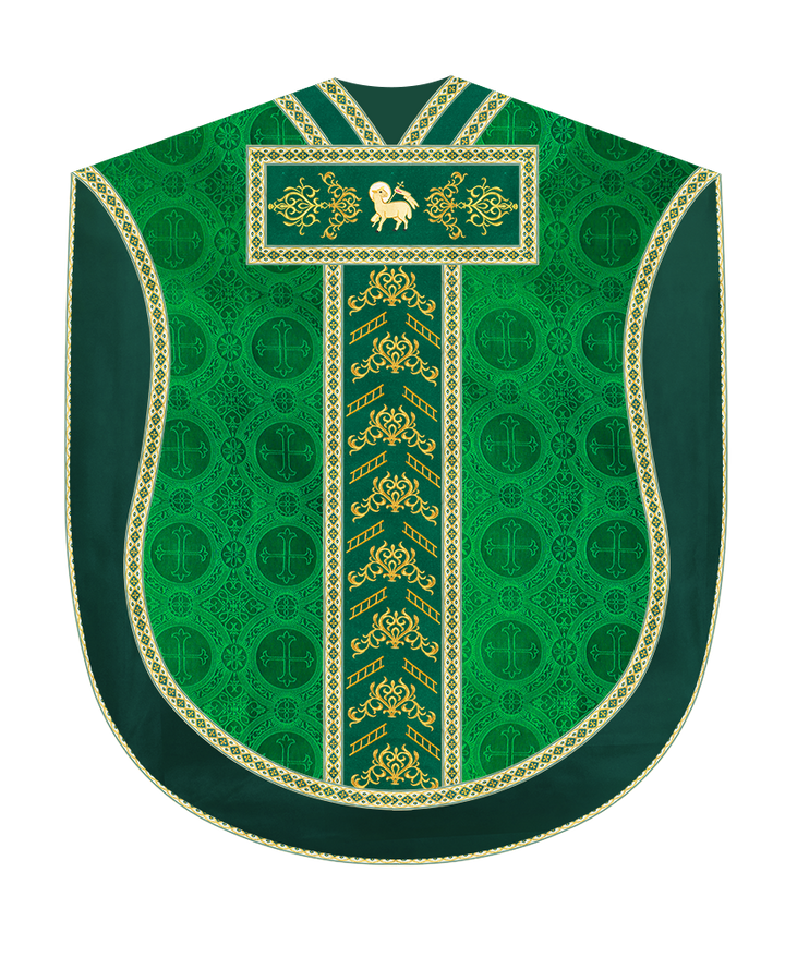 Borromean Chasuble Vestment Adorned With Colour Braids and Trims