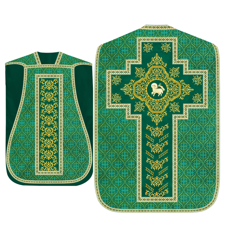 Traditional Fiddleback Vestment With Motifs and Trims