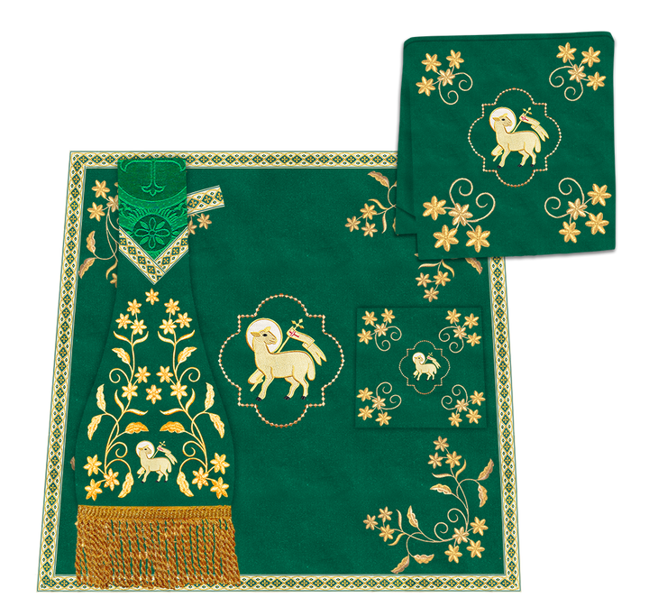 Altar Table Cloth With Floral Embroidery trims