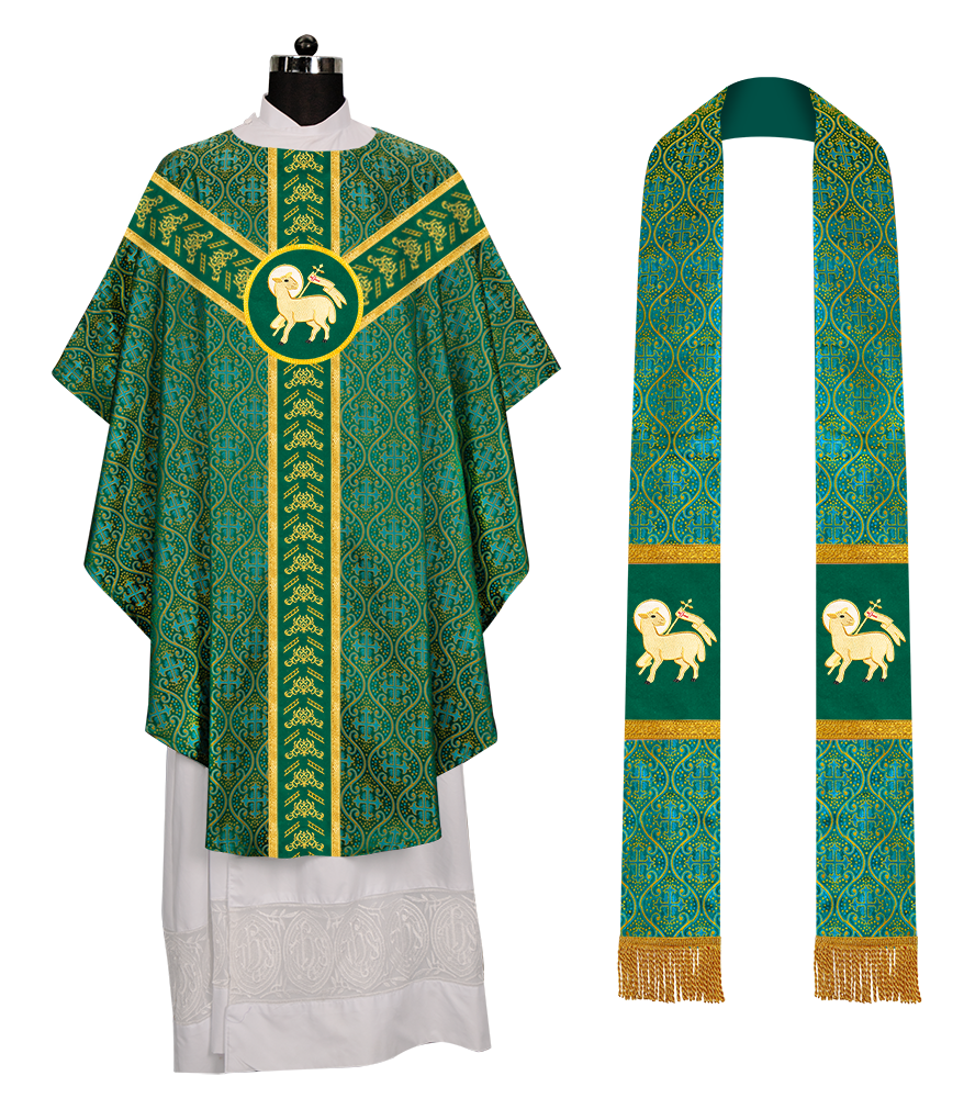 Gothic Chasuble with Adorned Orphrey