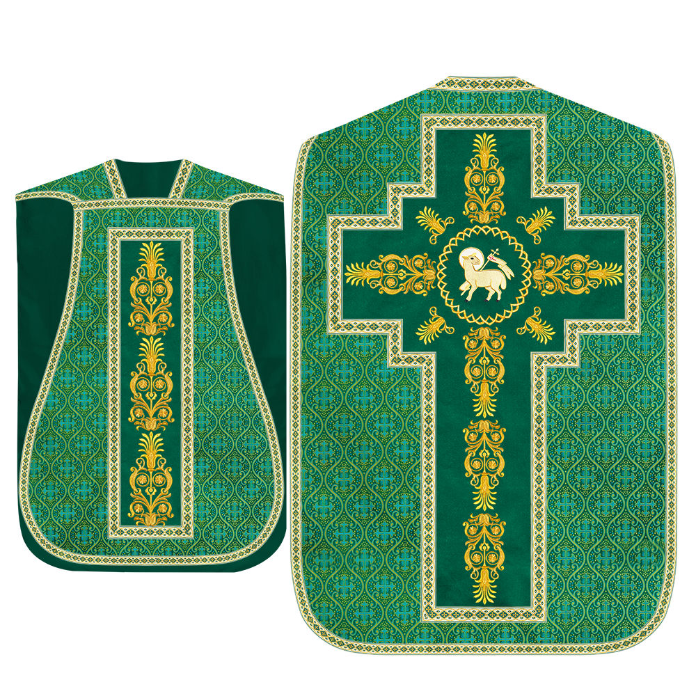 Roman Chasuble Vestments Adorned With Trims