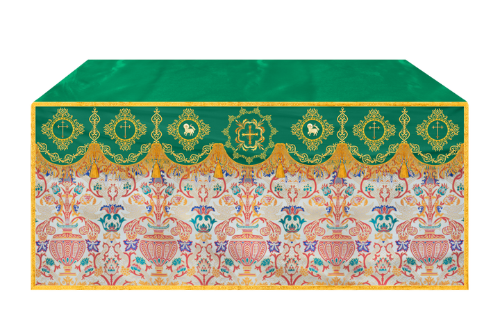 Embroidered Tapestry Altar Cloth with Spiritual Motif