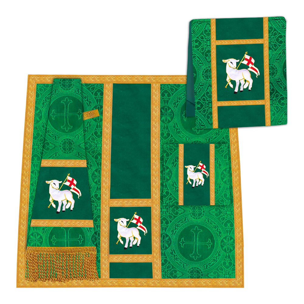 Fiddleback romano con ribetes trenzados tejidos 