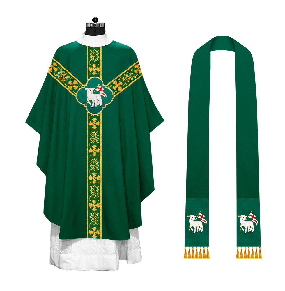 Gothic Chasuble with Motif and Trims