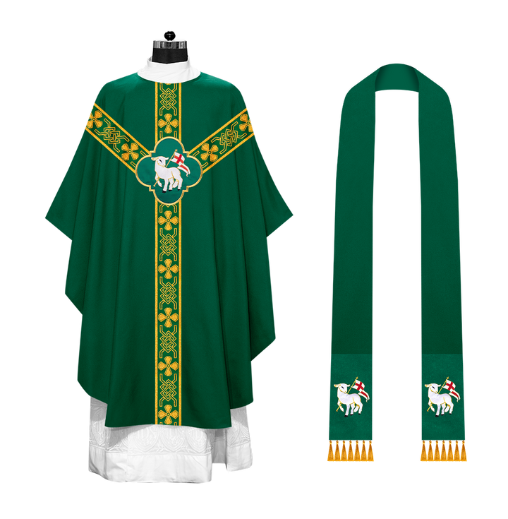 Gothic Chasuble with Motif and Trims