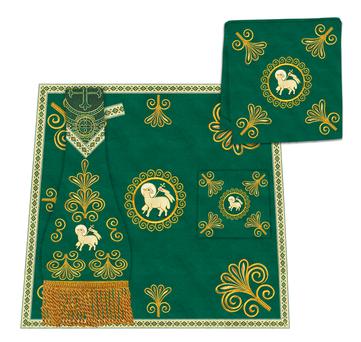 Gothic Chasuble Vestments With  Liturgical Motifs and Trims