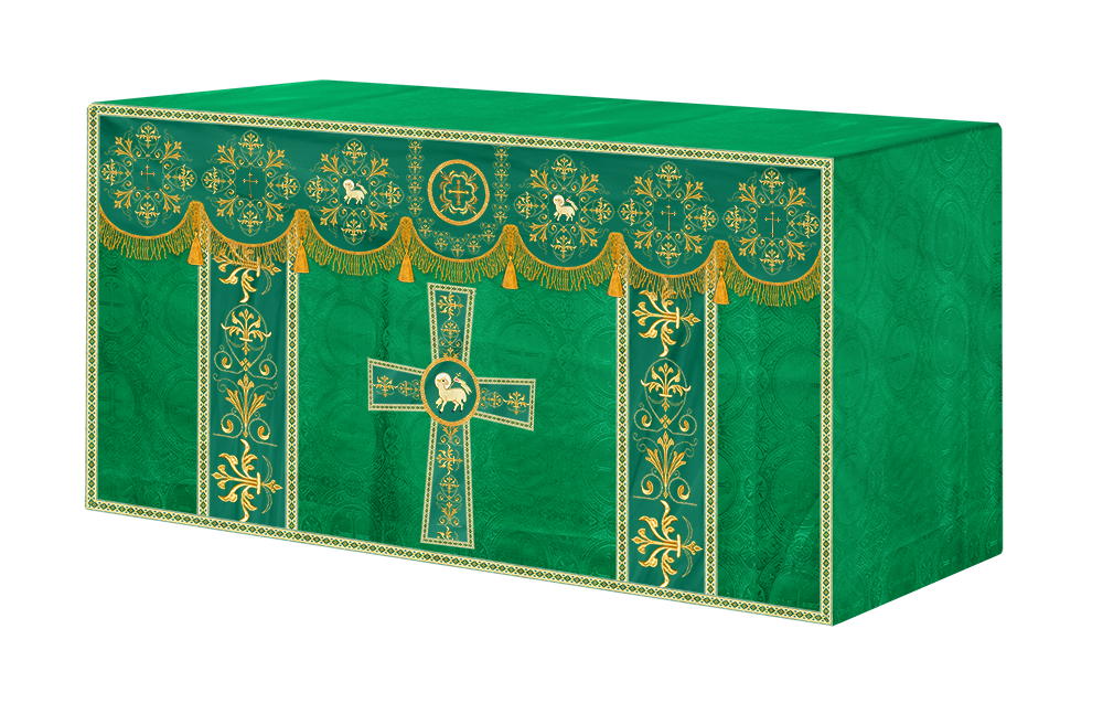 Altar Cloth with Spiritual Motif and Trims
