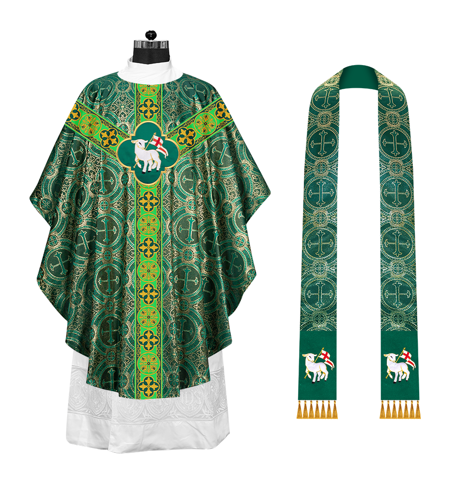 Gothic Chasuble with Cross Braided Trims