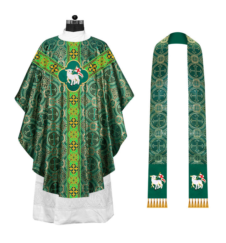 Gothic Chasuble with Cross Braided Trims