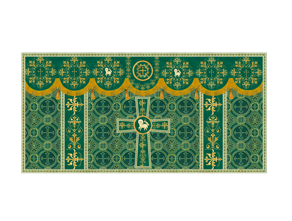 Altar Cloth with Spiritual Motif and Trims