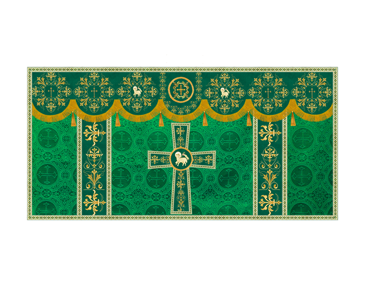 Altar Cloth with Spiritual Motif and Trims