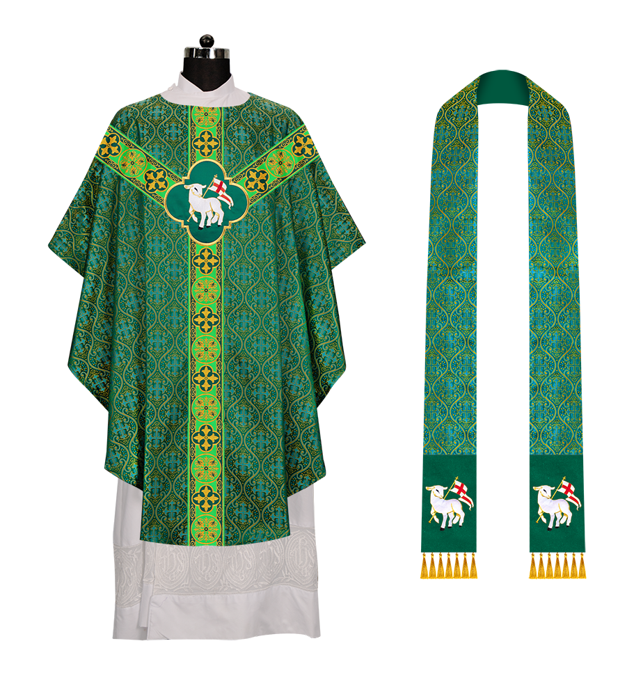 Gothic Chasuble with Cross Braided Trims