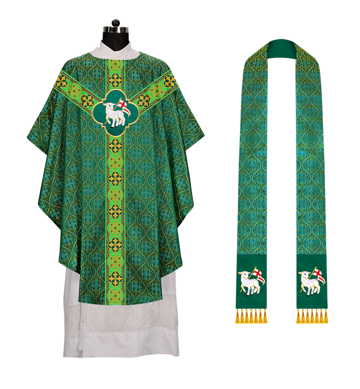 Gothic Chasuble with Cross Braided Trims