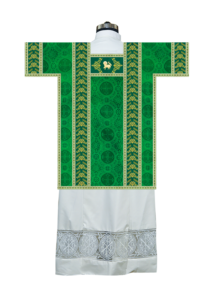 Tunicle Vestment with Braided Motif and Trims