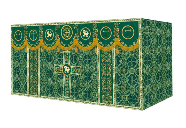 Altar Cloth with Liturgical Motif and Trims