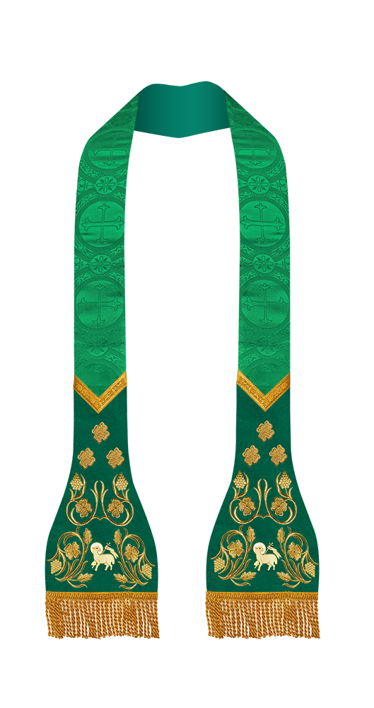 SET OF 4 ROMAN STOLE WITH GRAPES EMBROIDERY