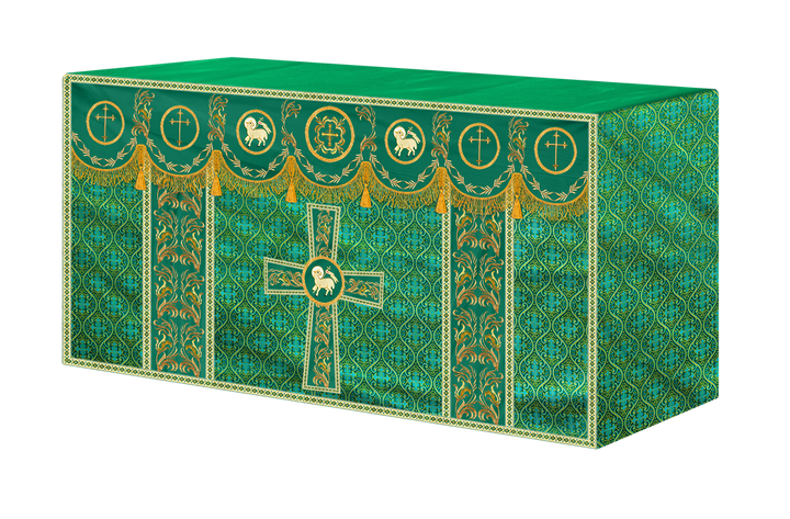 Altar Cloth with Liturgical Motif and Trims