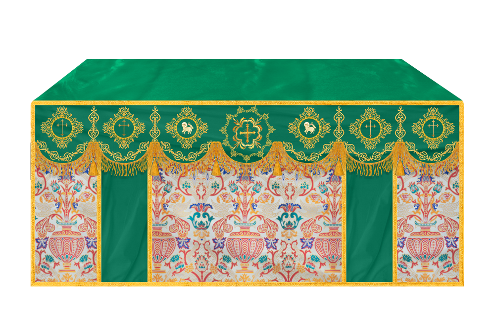 Embroidered Tapestry Altar Cloth with Spiritual Motif