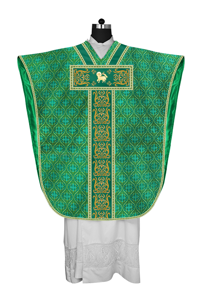 Borromean Chasuble Vestment Enhanced With  Motifs and Trims