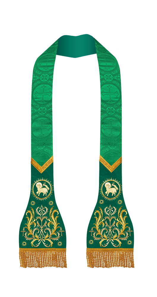 Catholic Stole with embroidery motif