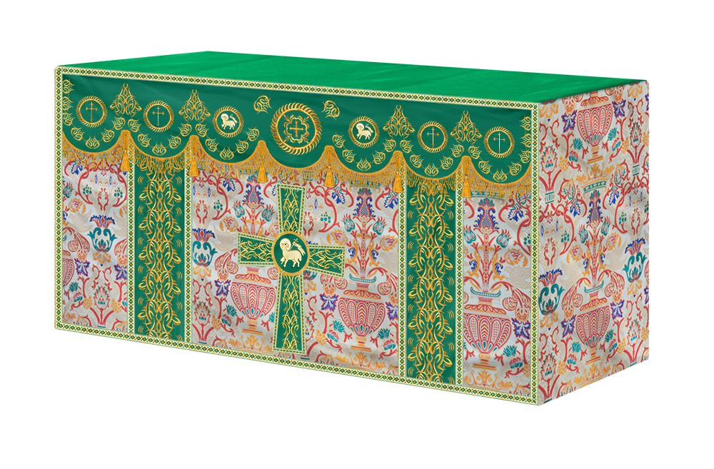 Tapestry Altar Cloth with Embroidered Motif