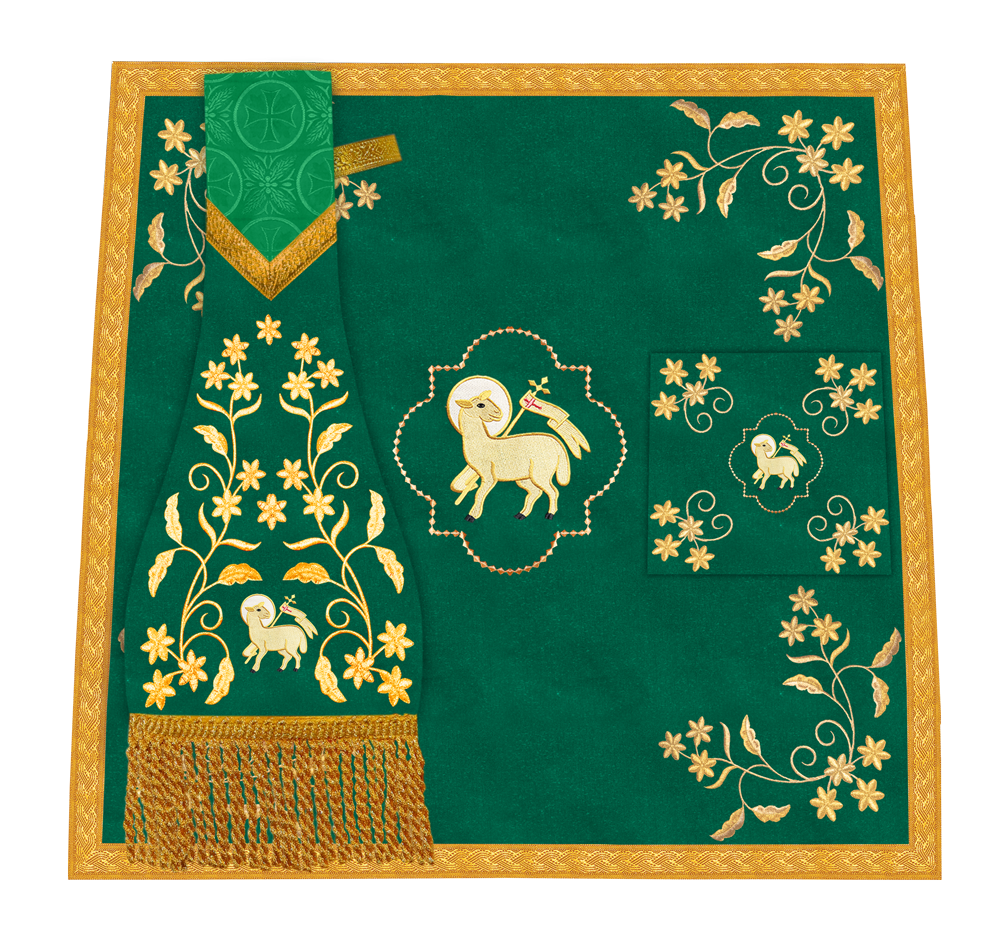 Liturgical Church Mass Set with Ornate Embroidery