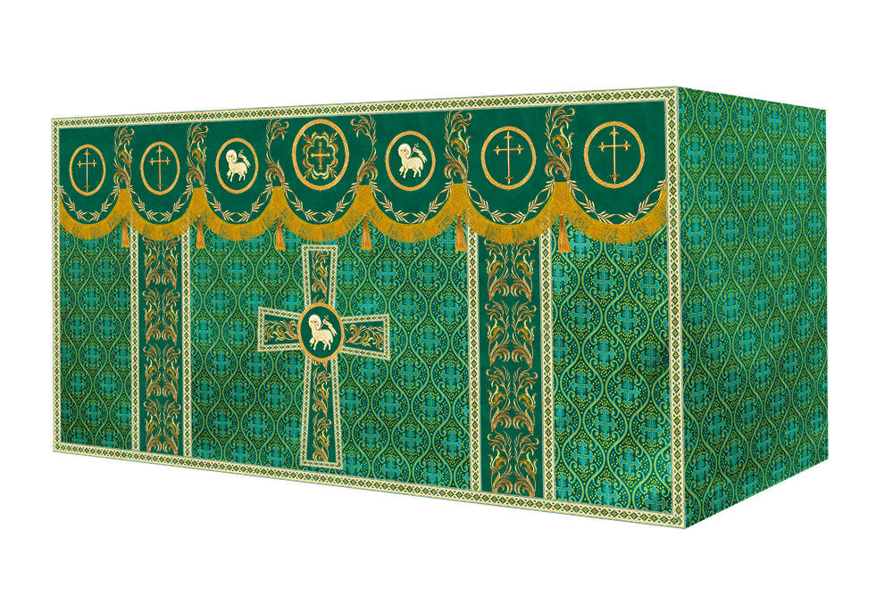 Altar Cloth with Liturgical Motif and Trims