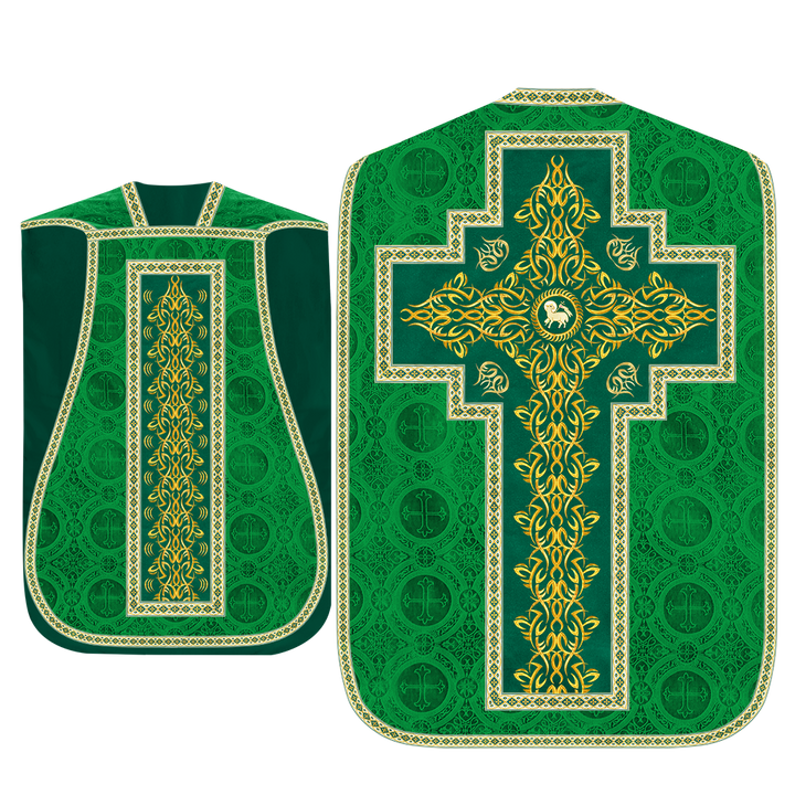 Roman Fiddleback Chasuble With Enhanced Embroidery  & trims