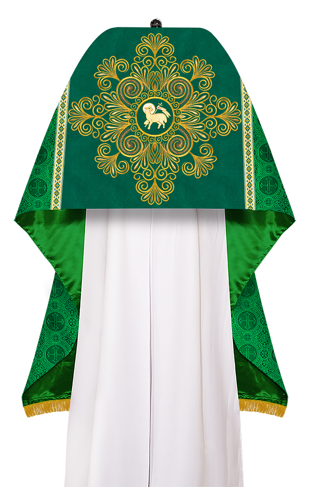 Humeral Veil Vestment with Braided Embroidery and Trims