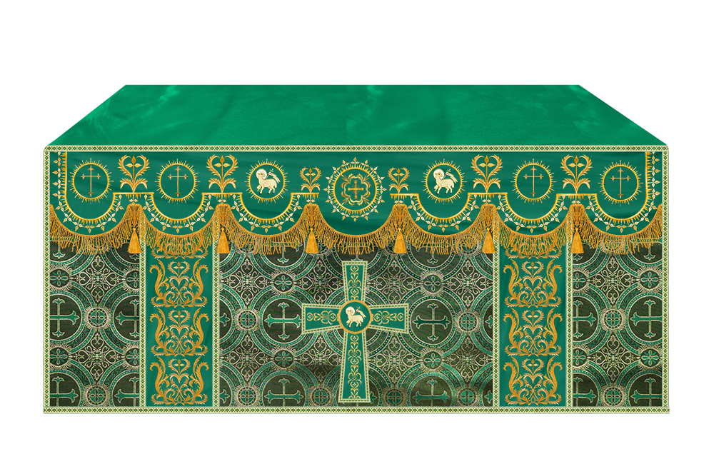 Communion Table Cloth with Embroidered Trims