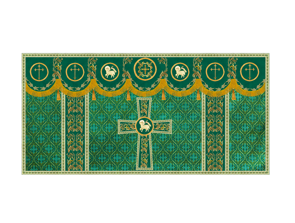 Altar Cloth with Liturgical Motif and Trims