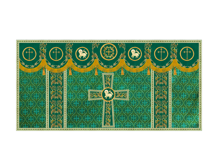 Altar Cloth with Liturgical Motif and Trims