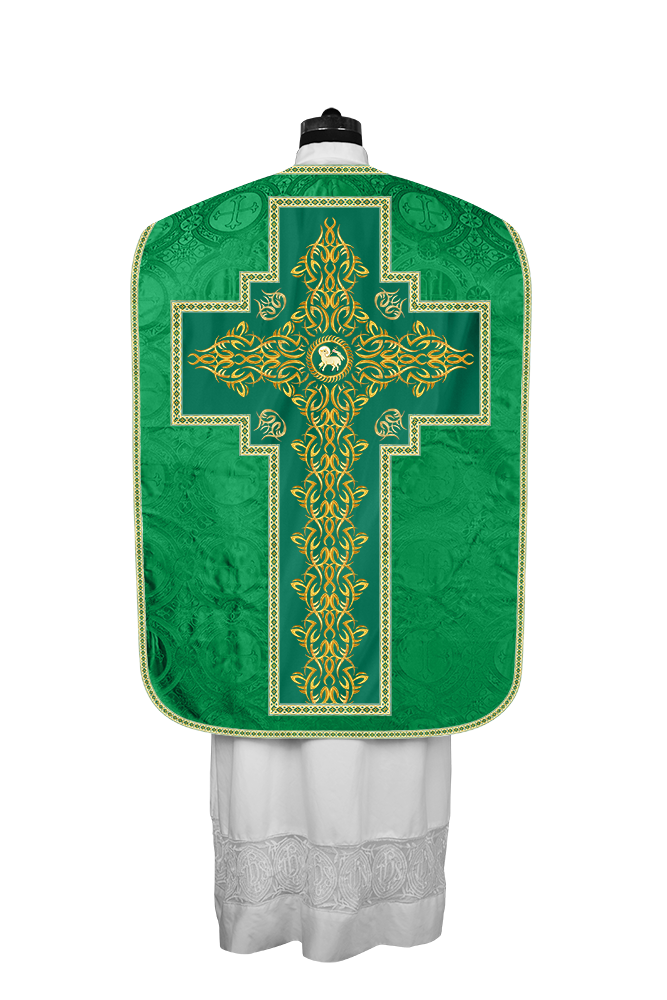 Roman Fiddleback Chasuble With Enhanced Embroidery  & trims