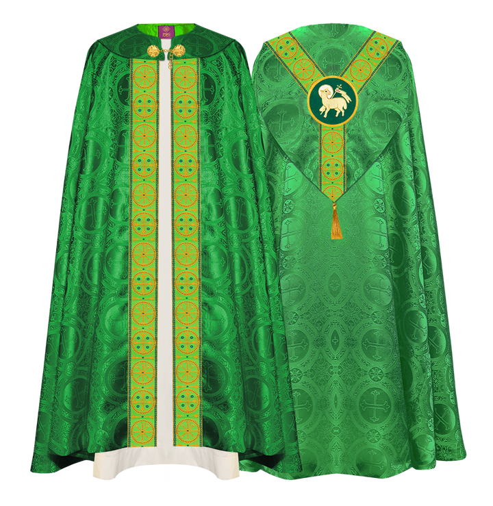 Gothic Cope Vestment with Y Type Embroidered Motif