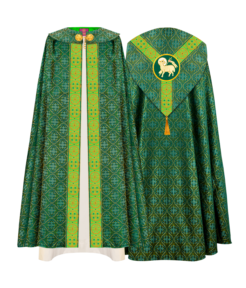 Gothic Cope Vestment with Y Type Embroidered Motif