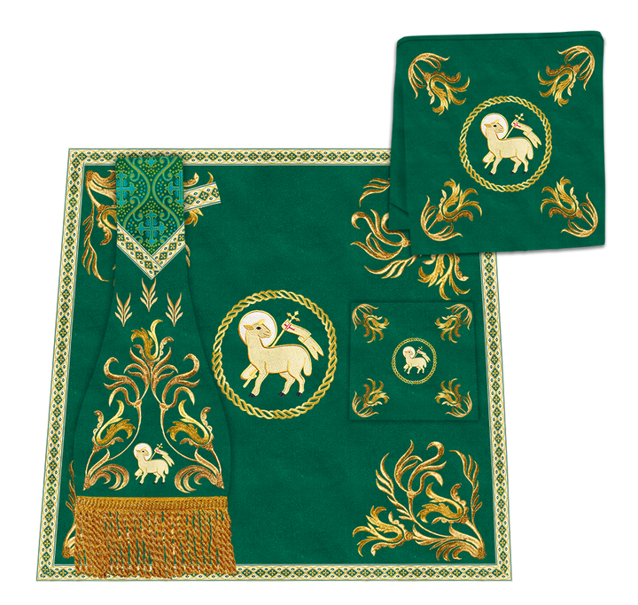 Gothic Chasuble Vestments With Ornate Embroidery And Trims