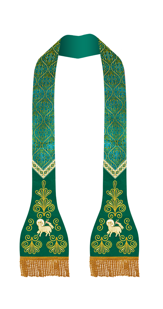 Roman Stole with Spiritual embroidery