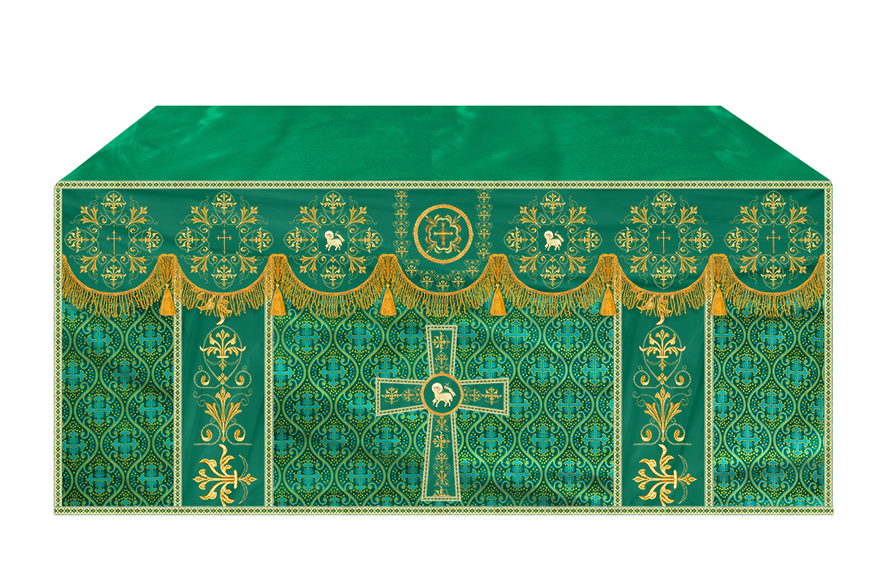 Altar Cloth with Spiritual Motif and Trims
