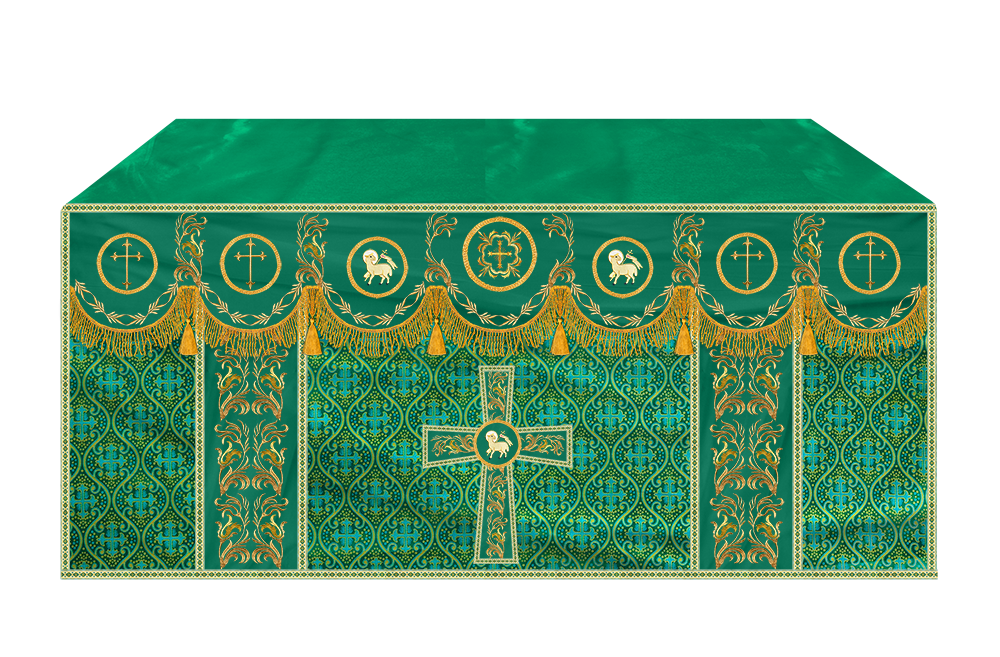 Altar Cloth with Liturgical Motif and Trims