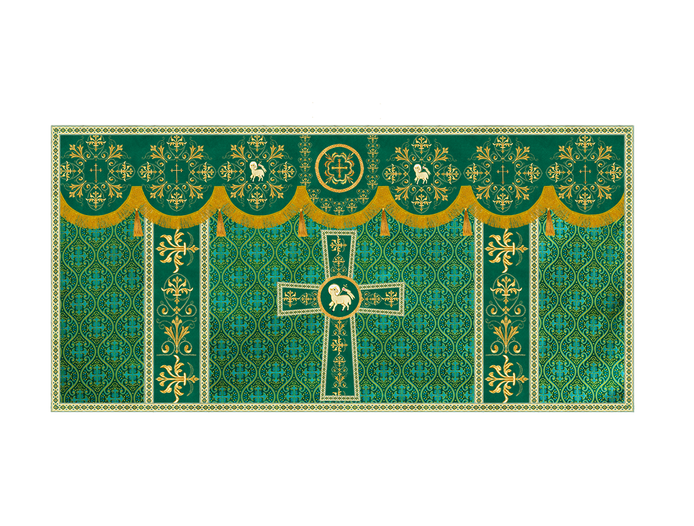 Altar Cloth with Spiritual Motif and Trims