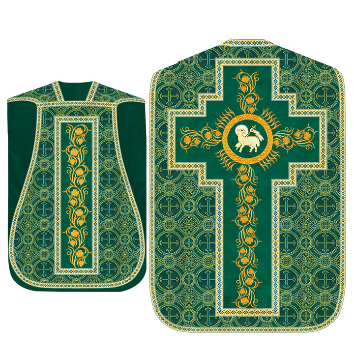 Set of Four Grapes Embroidery Roman Chasuble Vestments