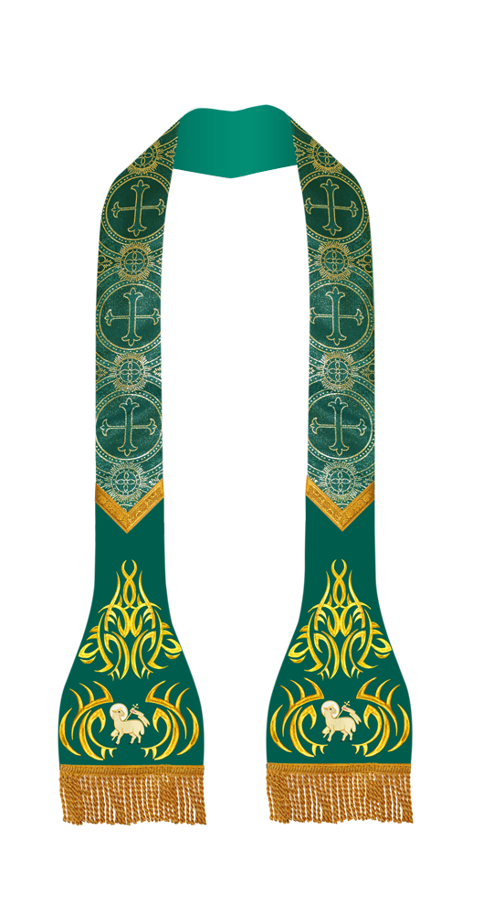 SET OF 4 ROMAN STOLE WITH SPIRITUAL MOTIF