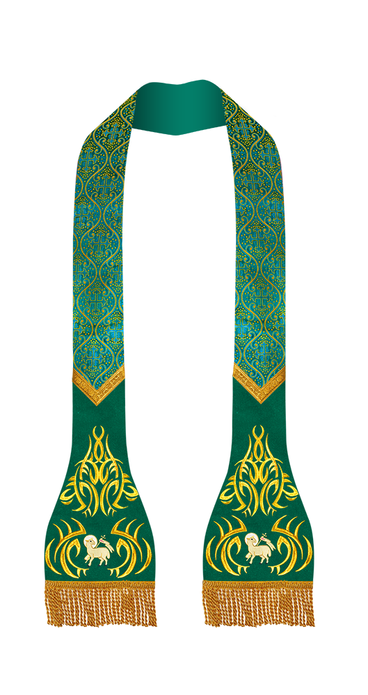 SET OF 4 ROMAN STOLE WITH SPIRITUAL MOTIF