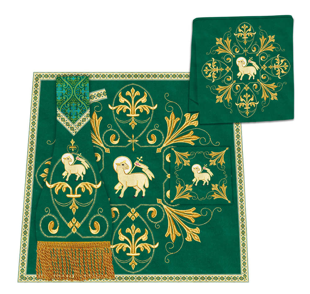 Altar Cloth with Spiritual Motif and Trims