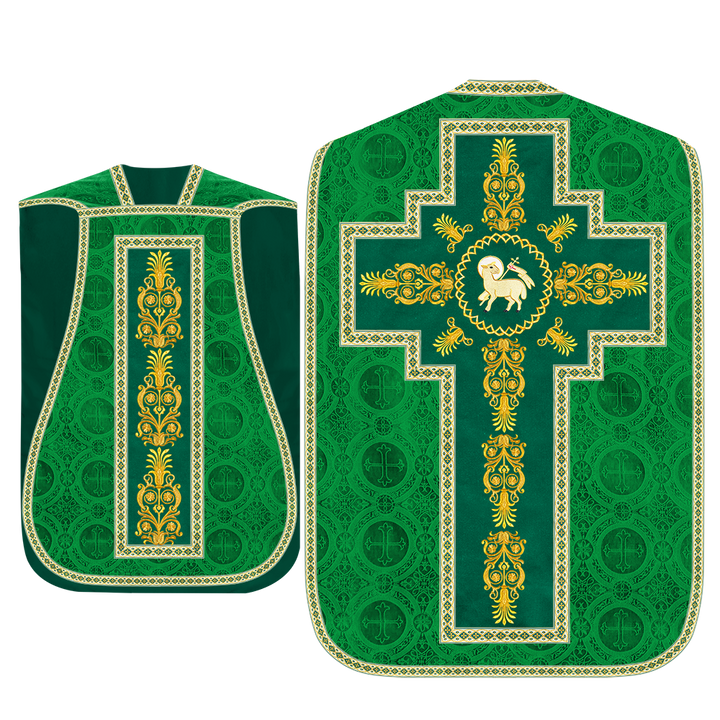 Roman Chasuble Vestments Adorned With Trims